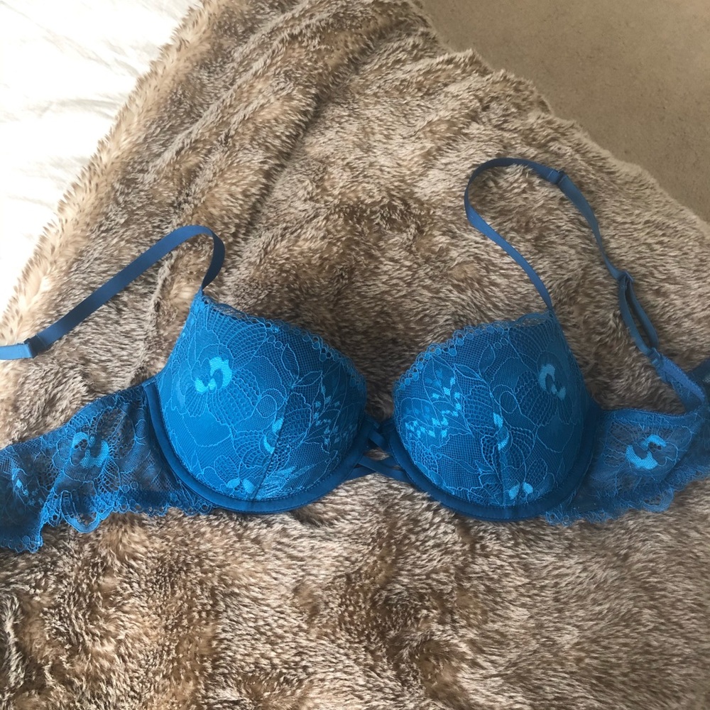 Blue Calvin Klein push-up bra